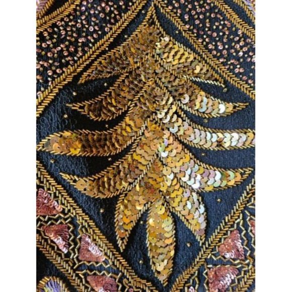 Razzle Dazzle Vintage Sequin Jacket, Vintage Sequins and Beaded Tunic, Sequins - Picture 6 of 9